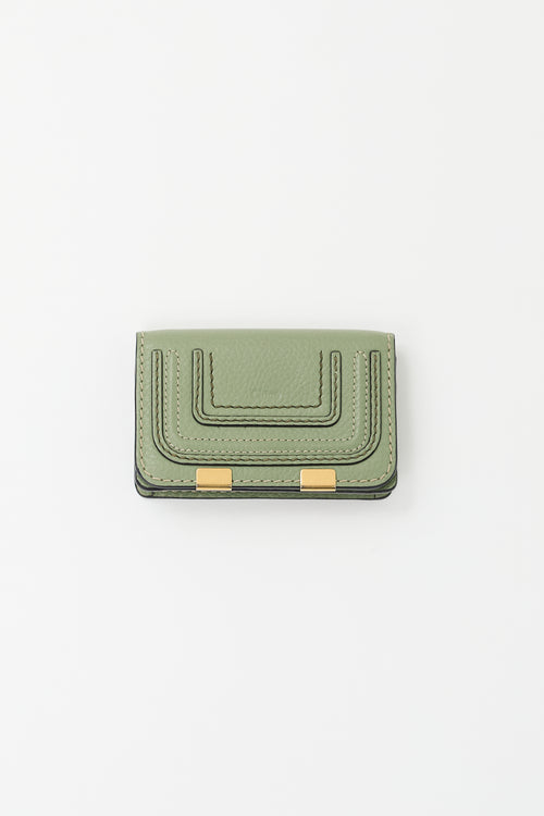 Chloé Green Leather Small Marcie Wallet