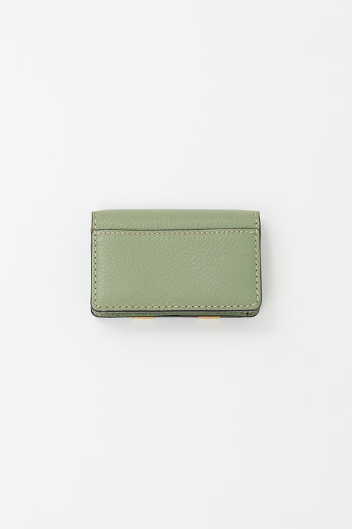 Chloé Green Leather Small Marcie Wallet