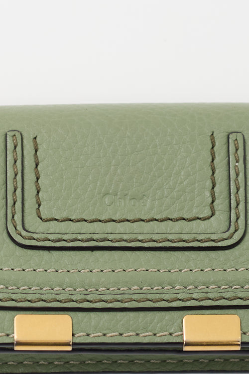 Chloé Green Leather Small Marcie Wallet