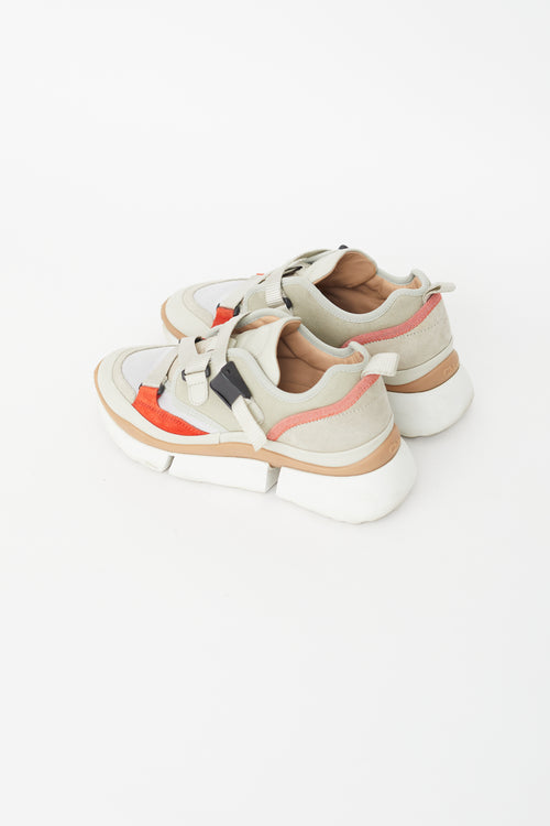 Chloé Grey & Multicolour Leather Sonnie Sneaker