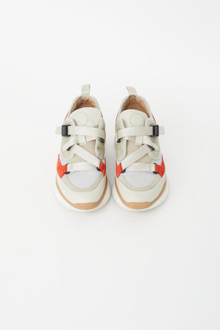 Chloé Grey & Multicolour Leather Sonnie Sneaker