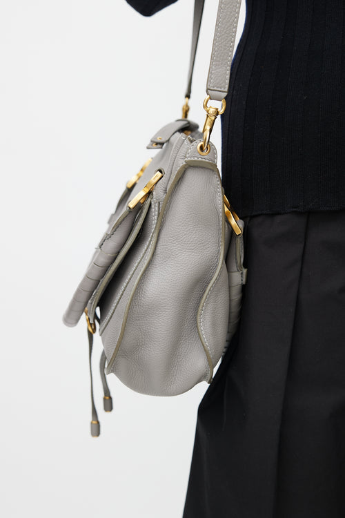 Chloé Grey & Gold Marcie Leather Bag