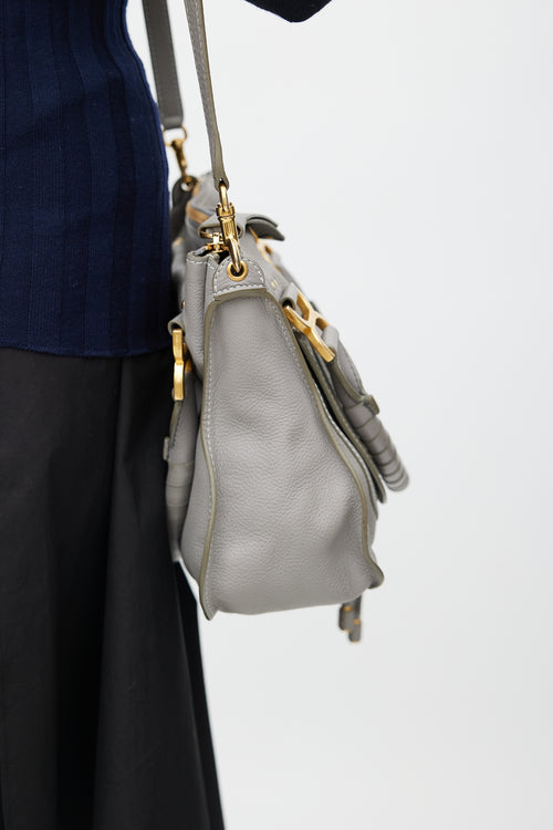 Chloé Grey & Gold Marcie Leather Bag