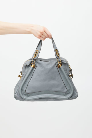 Chloé Grey & Gold Paraty Leather Bag