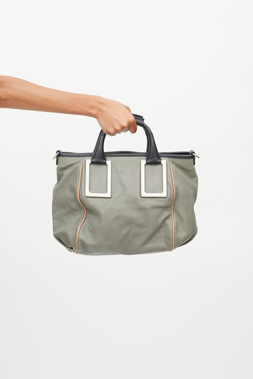 Chloé Grey Leather Ethel Crossbody Bag