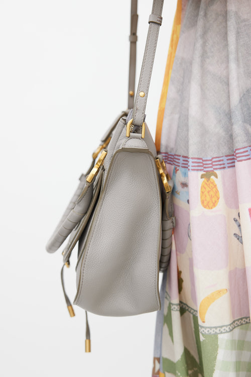 Chloé Grey Medium Leather Marcie Double Carry Shoulder Bag