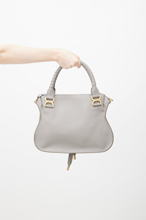 Chloé Grey Medium Leather Marcie Double Carry Shoulder Bag