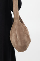 Chloé Grey Suede Knotted Crossbody Bag