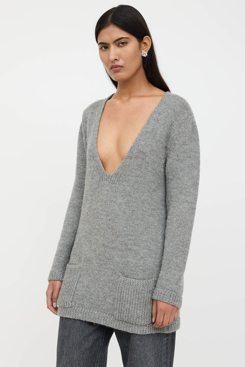 Chloé Wool V-Neck Knit Sweater