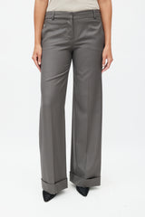 Chloé Grey Wide Leg Trouser