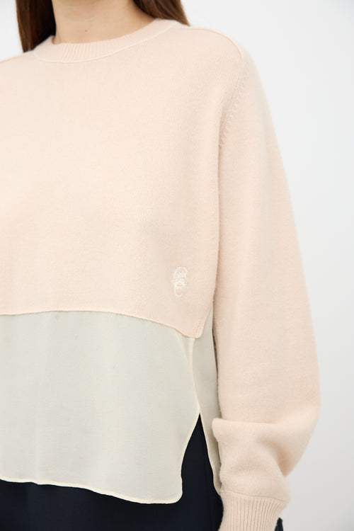 Chloé Knit & Sheer Panelled Sweater