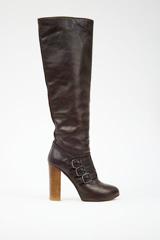 Chloé Leather Knee High Boot