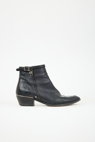Chloé Quilted Leather Ankle Boot