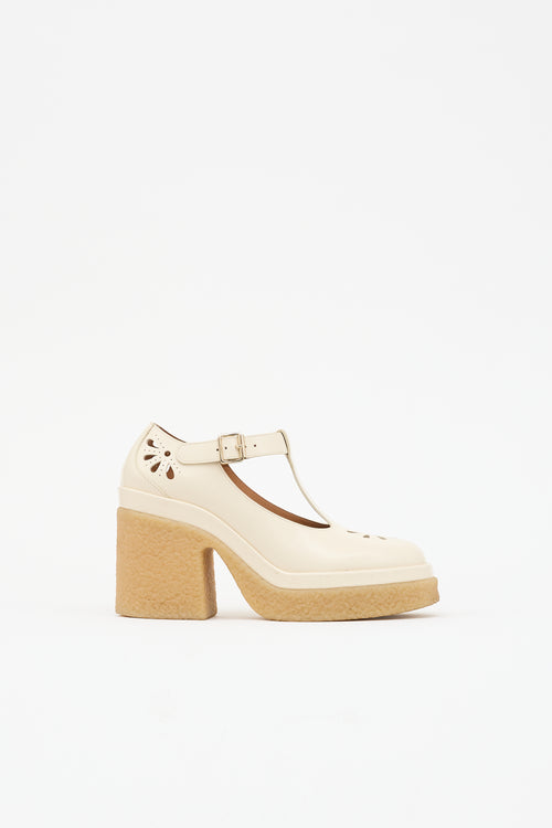 Chloé Leather Kurtys Mary Jane Pump
