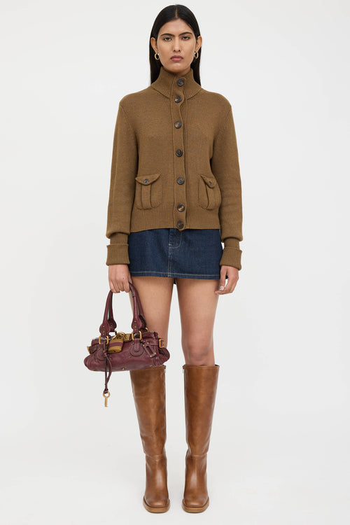 Leather Paddington Padlock Bag