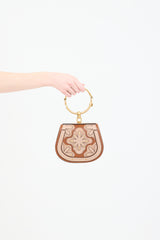 Chloé Leather Patchwork Floral Nile Bracelet Bag