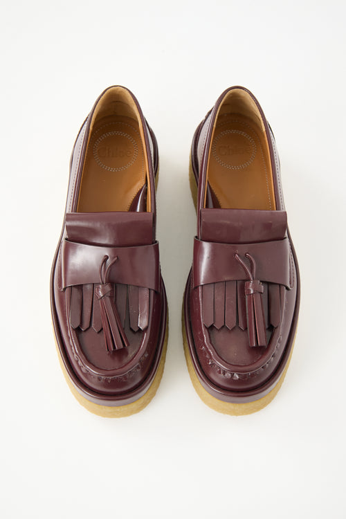 Chloé Leather Jamie Fringe Loafer