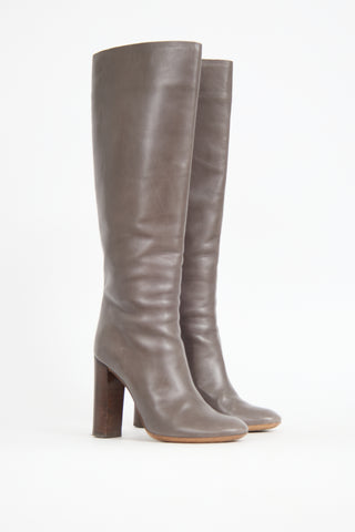 Chloé Leather Knee High Boot