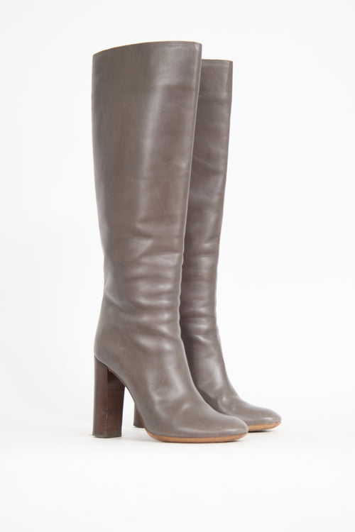 Chloé Leather Knee High Boot