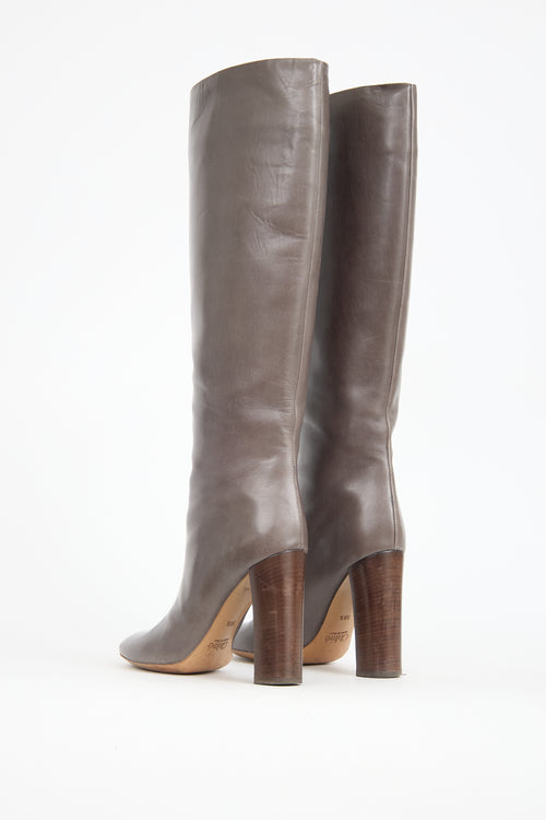 Chloé Leather Knee High Boot