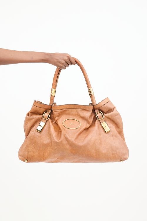 Chloé Leather Large Victoria Bag