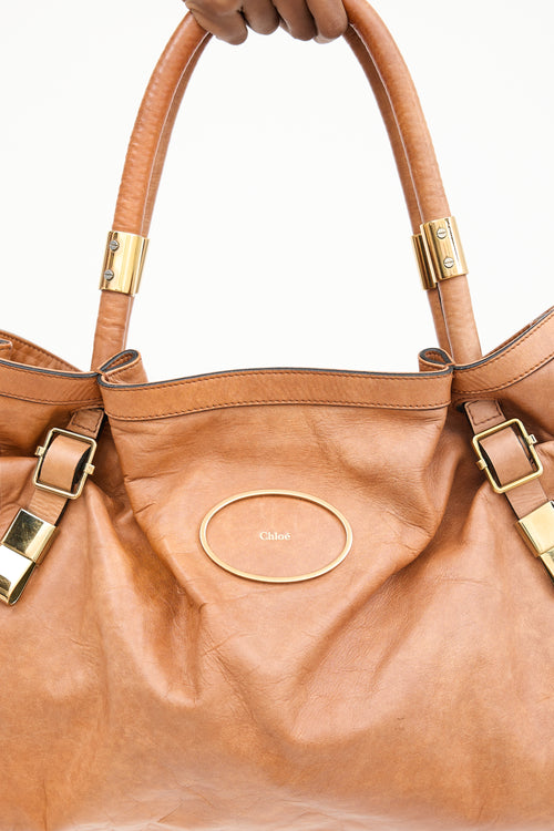 Chloé Leather Large Victoria Bag