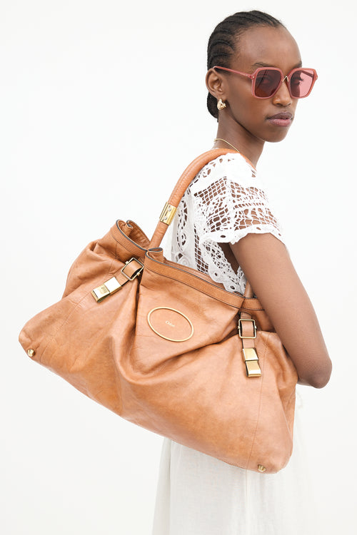 Chloé Leather Large Victoria Bag