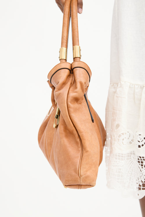 Chloé Leather Large Victoria Bag