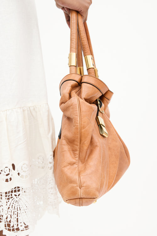 Chloé Leather Large Victoria Bag