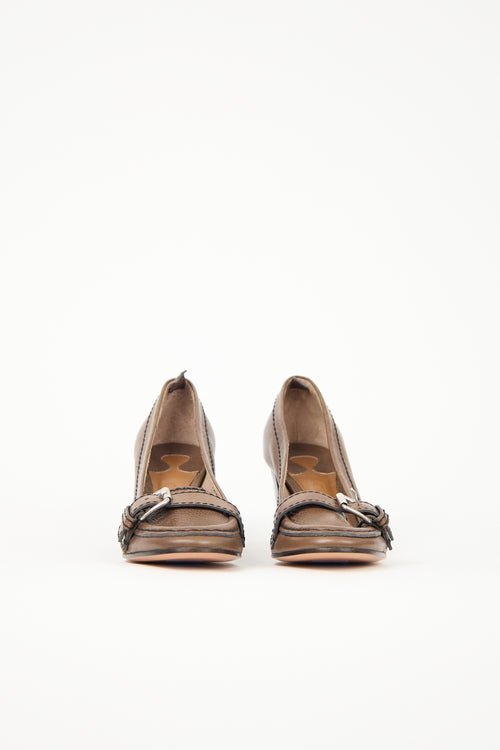 Chloé Leather Loafer Pump