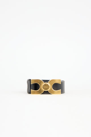 Chloé Leather Logo Buckle Belt