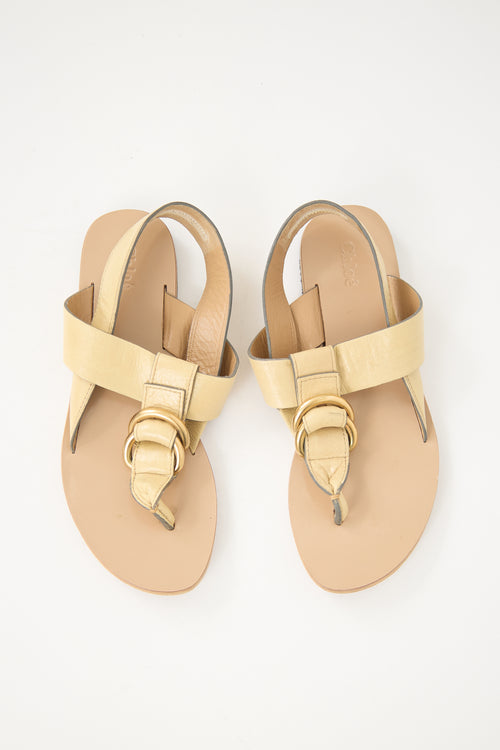 Chloé Leather Slingback Sandal