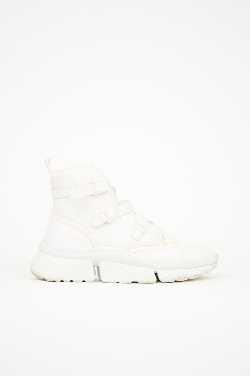 Chloé Leather Sonnie High Top Sneaker