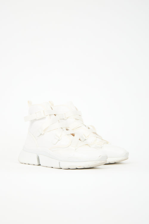 Chloé Leather Sonnie High Top Sneaker