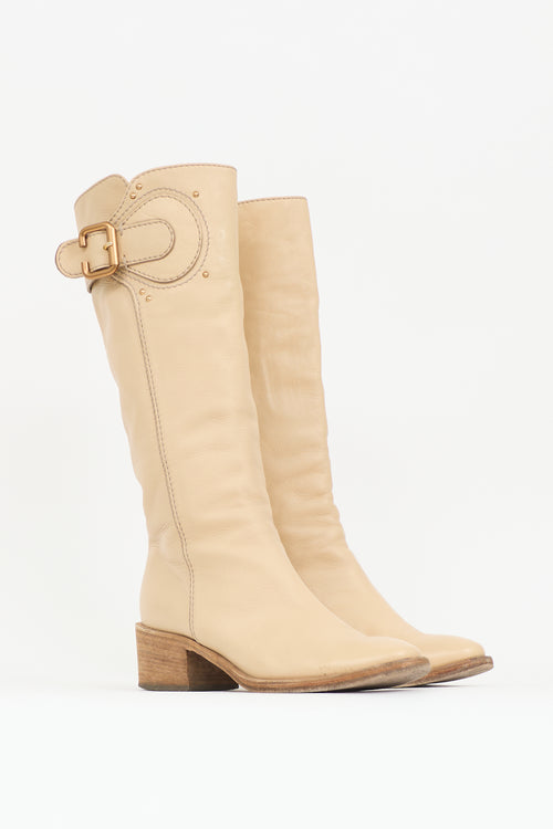 Chloé Leather Buckle Boot
