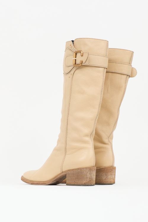 Chloé Leather Buckle Boot