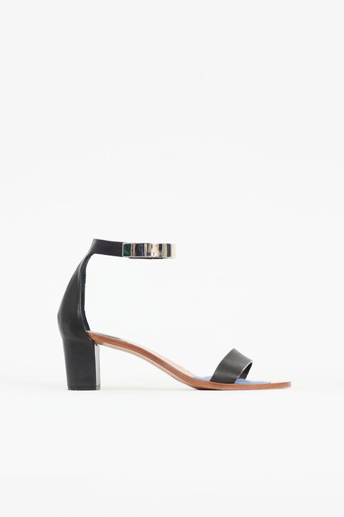 Chloé Leather & Metal Cuff Sandal