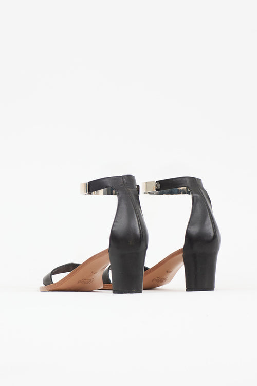 Chloé Leather & Metal Cuff Sandal