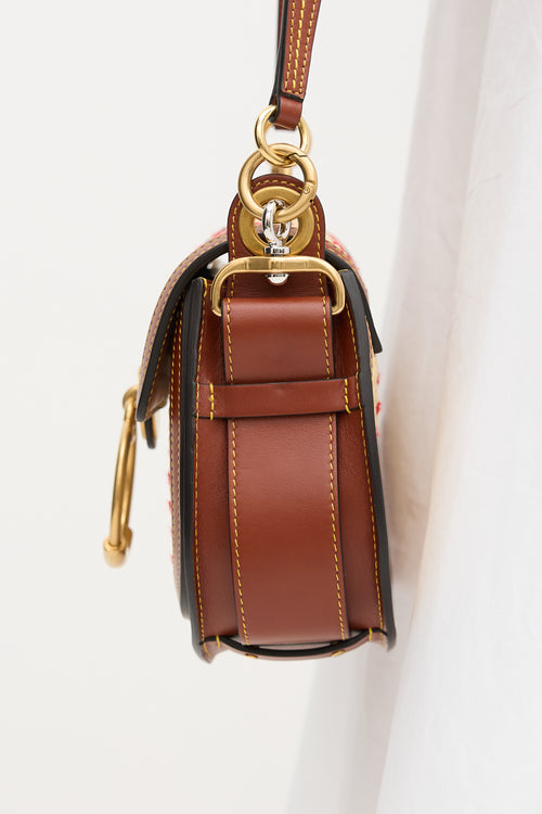 Chloé Leather & Raffia Small Tess Bag