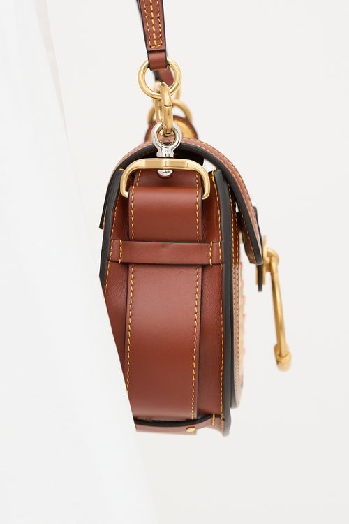 Chloé Leather & Raffia Small Tess Bag