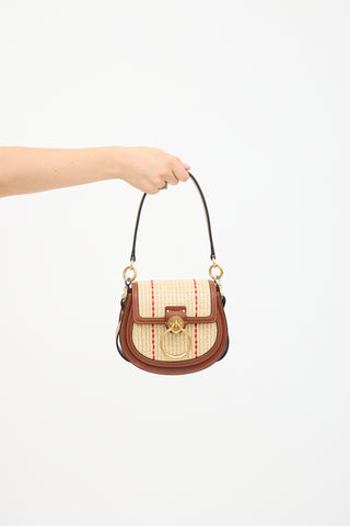 Chloé Leather & Raffia Small Tess Bag