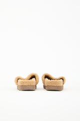 Chloé Leather & Shearling Wavy Slide