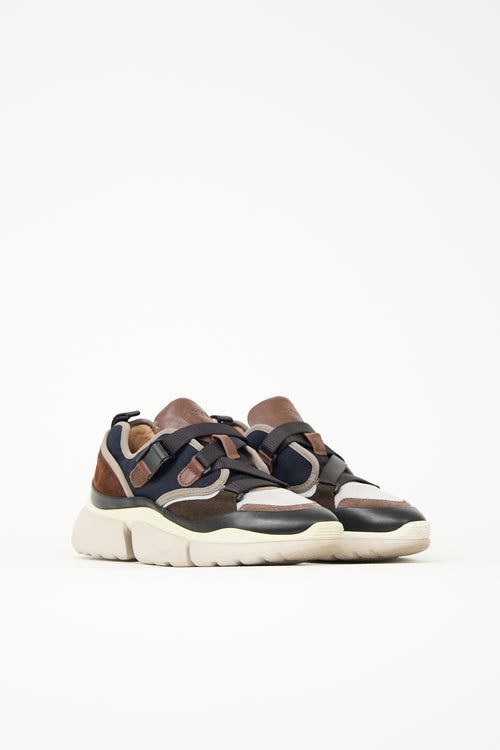 Chloé Mesh & Suede Sonnie Sneaker