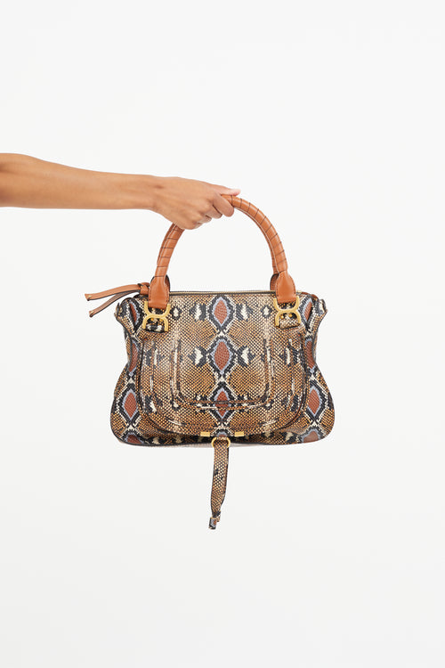 Chloé Brown & Multicolour Marcie Bag