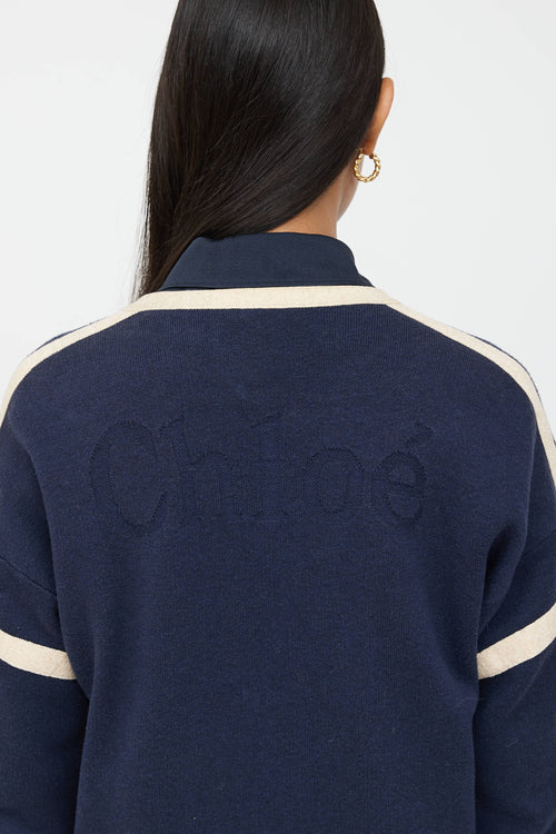 Chloé Asymmetrical Metallic Knit Jacket