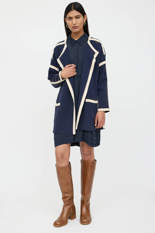 Chloé Asymmetrical Metallic Knit Jacket