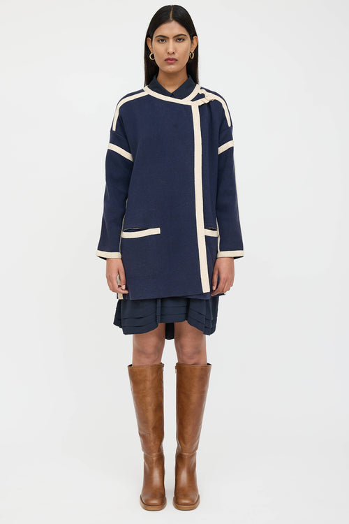 Chloé Asymmetrical Metallic Knit Jacket