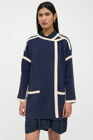 Chloé Asymmetrical Metallic Knit Jacket