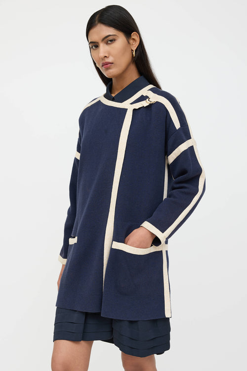 Chloé Asymmetrical Metallic Knit Jacket