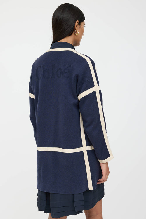 Chloé Asymmetrical Metallic Knit Jacket